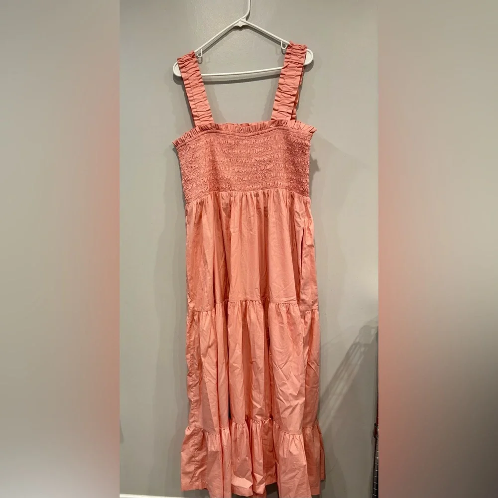 Abercrombie & Fitch Tiered Ruched Babydoll Maxi Dress Women XXL